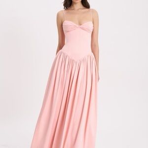 Gorgeous light pink Maxi Dress with Spaghetti Straps